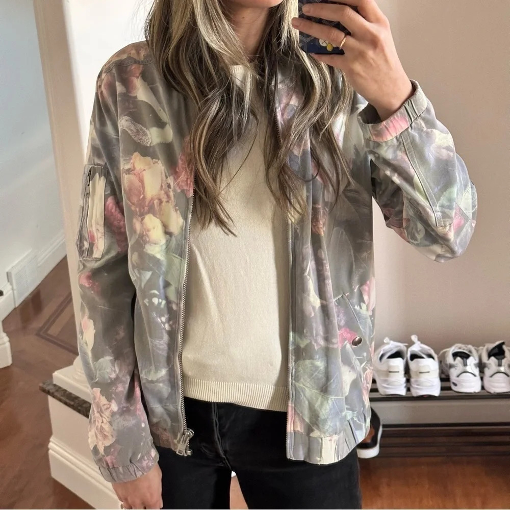 OBEY Maven Floral Bomber Lightweight Jacket - size  S - Picture 4 of 10